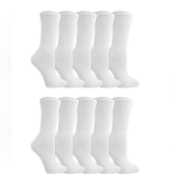 Athletic Works Women's Cushioned Crew Socks, 10-Pack, Sizes 4-10 - Picture 3 of 7